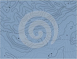 Abstract topographic isoline map background photo